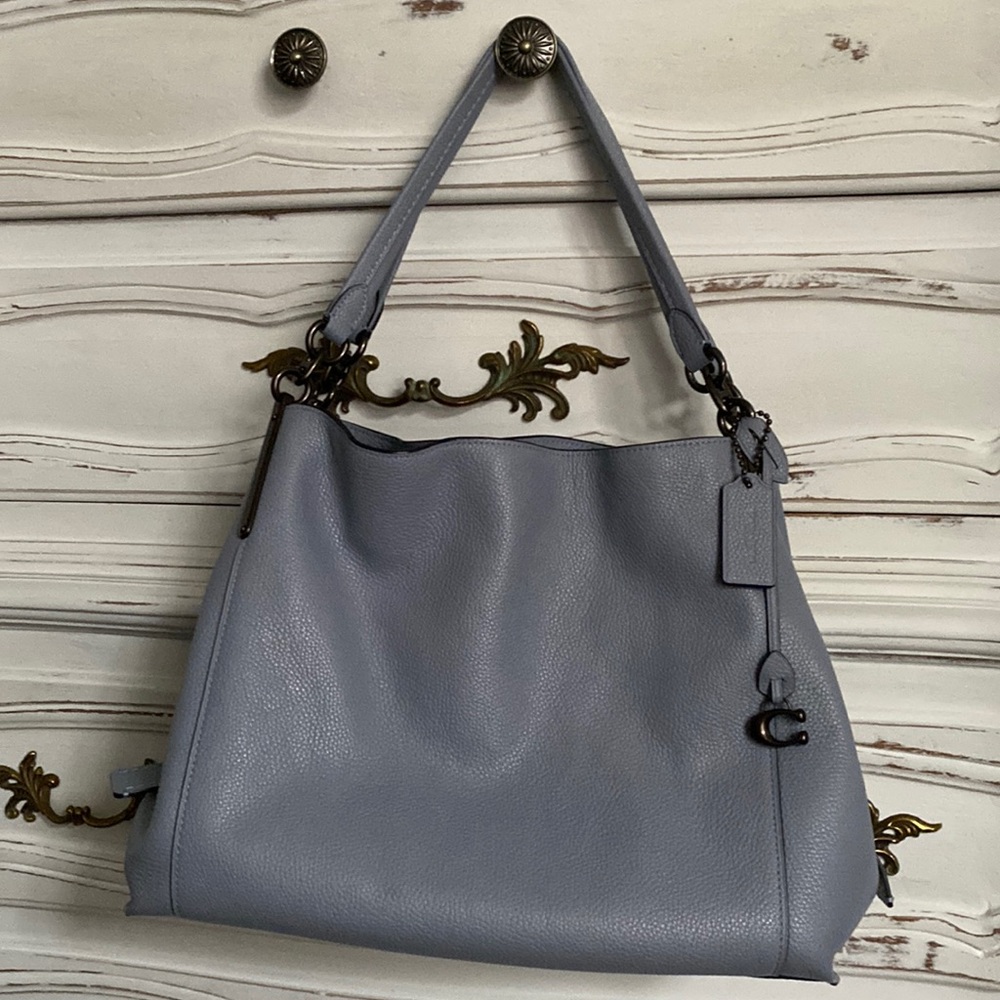 Final Price Coach Dalton Leather Lite Blue Handbag. Great Condition-